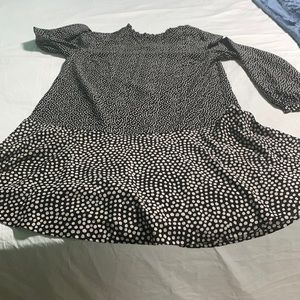 Full sleeves, polka dotted dress